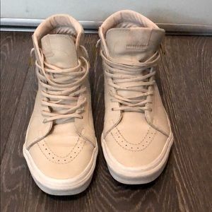 Vans leather high top rose pink